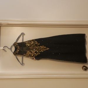 Sean collection, petite medium, silk beaded dress